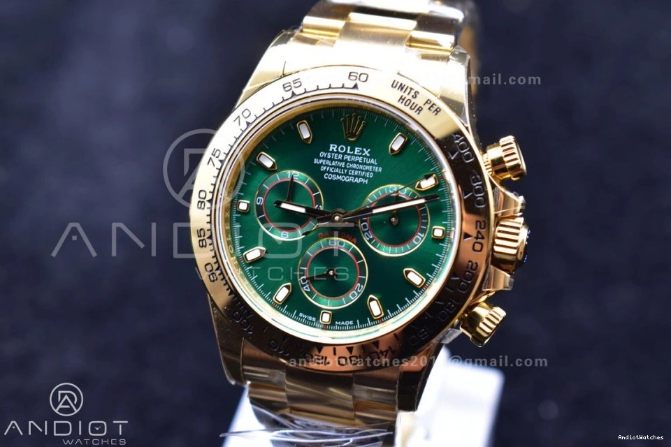 Bracelet BTF Daytona 1:1 Edition 755 on SA Best TravelReady Green Dial 116508 YG 1210
